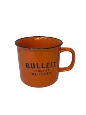 Bulleit Frontier Whiskey Orange Ceramic Campfire Coffee Mug Cup